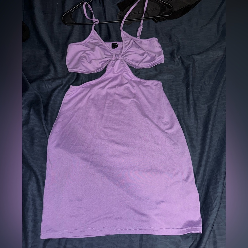 lavender colored little mini dress